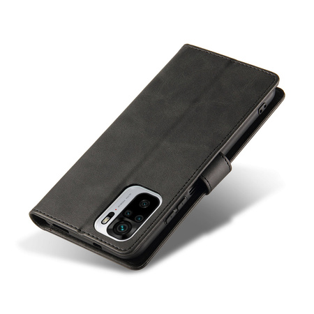 Magnet Case elegancki futerał etui pokrowiec z klapką i funkcją podstawki Xiaomi Redmi Note 10 5G / Poco M3 Pro czarny