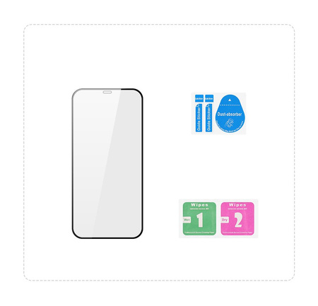 Dux Ducis 10D Tempered Glass wytrzymałe szkło hartowane 9H na cały ekran z ramką iPhone 12 mini czarny (case friendly)