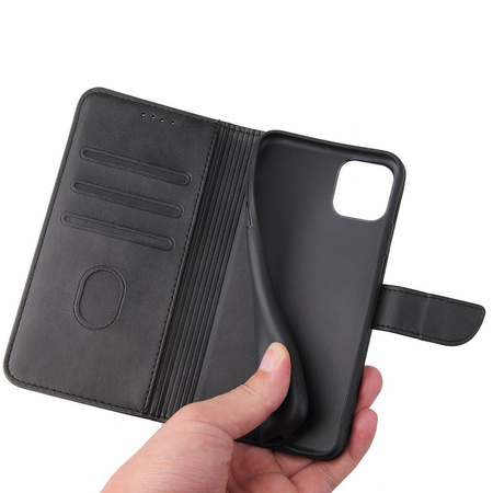 Magnet Case elegancki futerał etui pokrowiec z klapką i funkcją podstawki iPhone 8 Plus / iPhone 7 Plus czarny
