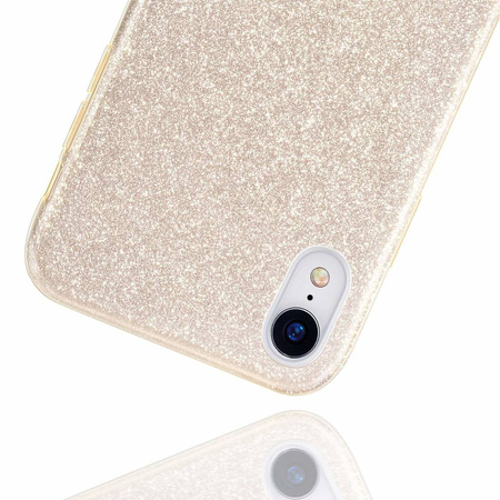 Etui MOTOROLA MOTO E7 POWER Brokat Glitter złote