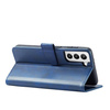 Magnet Case elegancki futerał etui pokrowiec z klapką i funkcją podstawki Samsung Galaxy S22 niebieski