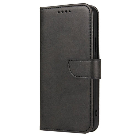 Magnet Case elegancki futerał etui pokrowiec z klapką i funkcją podstawki Xiaomi Redmi Note 10 Pro czarny