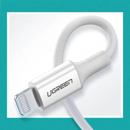 Kabel Ugreen US171 Lightning - USB-C MFi PD 20W 480Mb/s 1m - biały
