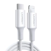 Kabel Ugreen US171 Lightning - USB-C MFi PD 20W 480Mb/s 1m - biały