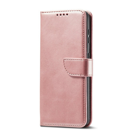 Magnet Case elegancki futerał etui pokrowiec z klapką i funkcją podstawki Samsung Galaxy S21+ 5G (S21 Plus 5G) różowy