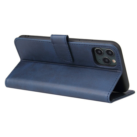 Magnet Case elegancki futerał etui pokrowiec z klapką i funkcją podstawki iPhone 11 Pro Max niebieski