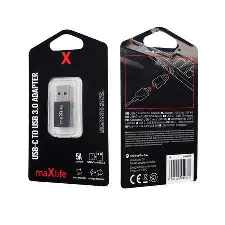 Maxlife adapter USB-C do USB 3.0