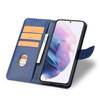 Magnet Case elegancki futerał etui pokrowiec z klapką i funkcją podstawki Samsung Galaxy S22 niebieski