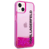 Karl Lagerfeld nakładka do iPhone 14 Plus 6,7\" KLHCP14MLCKVF różowa Liquid Glitter Translucent case Elongated Logo