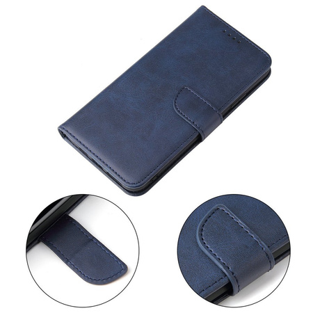 Magnet Case elegancki futerał etui pokrowiec z klapką i funkcją podstawki iPhone 11 Pro Max niebieski