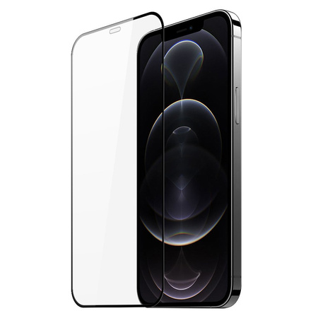 Dux Ducis 10D Tempered Glass wytrzymałe szkło hartowane 9H na cały ekran z ramką iPhone 12 Pro Max czarny (case friendly)