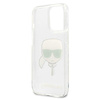 Karl Lagerfeld nakladka do iPhone 13 Pro KLHCP13LKHTUGLS srebrne hard case Glitter Karl`s Head