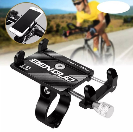 Uchwyt rowerowy X-81 Benguo aluminium uniwersalny do montażu czarny