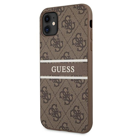 Guess GUHCN614GDBR iPhone 11 6,1\" / Xr brązowy/brown hardcase 4G Stripe