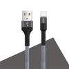 Maxlife kabel MXUC-01 USB - microUSB 1,0 m 2A szary nylonowy