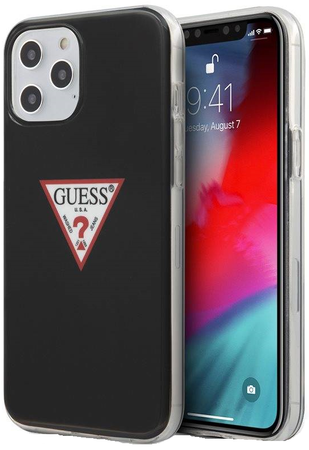 Guess GUHCP12MPCUCTLBK iPhone 12/12 Pro 6,1" czarny/black hardcase Triangle Collection