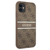 Guess GUHCN614GDBR iPhone 11 6,1\" / Xr brązowy/brown hardcase 4G Stripe
