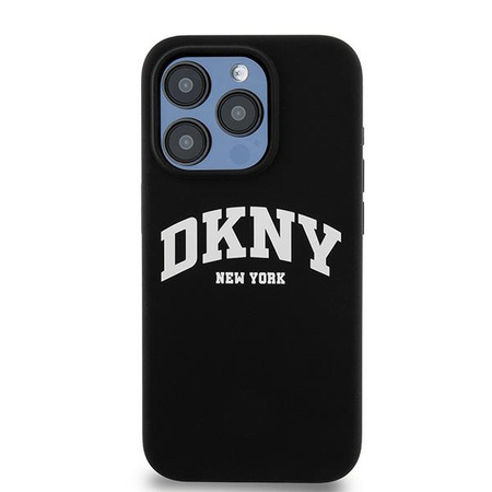 DKNY nakładka do iPhone 15 Pro 6,1\" DKHMP15LSNYACH czarna HC Magsafe silicone w arch logo
