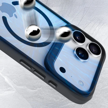 Etui 3mk Satin Armor MagCase na iPhone 17 Pro Max - przezroczysto czarne