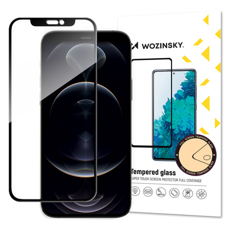 Wozinsky szkło hartowane na cały ekran z ramką Case Friendly iphone 14 / 13 Pro / 13 czarny