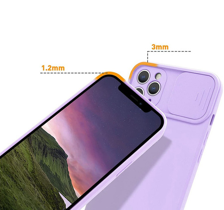 Etui SAMSUNG GALAXY S21 Silikonowe z Osłoną na Aparat Nexeri Silicone Lens fioletowe