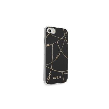 Guess GUHCI8PCUCHBK iPhone 7/8/SE 2020 / SE 2022 czarny/black hardcase Gold Chain Collection