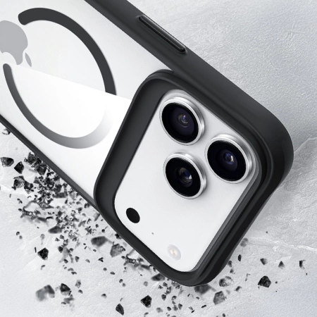 Etui 3mk Satin Armor MagCase na iPhone 17 Pro Max - przezroczysto czarne
