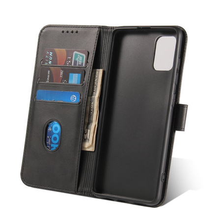 Magnet Case elegancki futerał etui pokrowiec z klapką i funkcją podstawki Samsung Galaxy A51 5G czarny