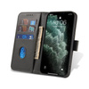 Magnet Case elegancki futerał etui pokrowiec z klapką i funkcją podstawki iPhone 12 Pro Max czarny