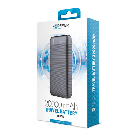 Forever power bank TB-100L 20000 mAh czarny
