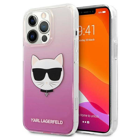 Karl Lagerfeld nakładka do iPhone 13 Pro Max 6,7" KLHCP13XCTRP hardcase różowa Choupette Head