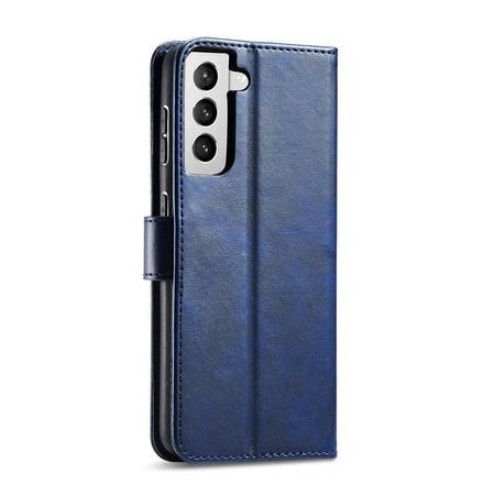 Magnet Case elegancki futerał etui pokrowiec z klapką i funkcją podstawki Samsung Galaxy S22 niebieski