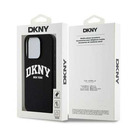 DKNY nakładka do iPhone 15 Pro 6,1\" DKHMP15LSNYACH czarna HC Magsafe silicone w arch logo