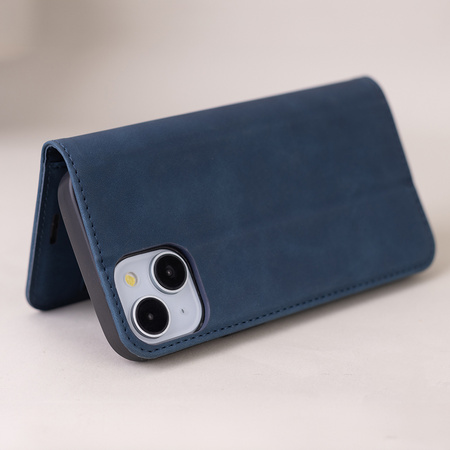 Etui Smart Suede do Samsung Galaxy A15 4G / A15 5G granatowe