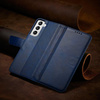 Magnet Case elegancki futerał etui pokrowiec z klapką i funkcją podstawki Samsung Galaxy S22 niebieski