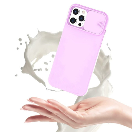 Etui SAMSUNG GALAXY S21 Silikonowe z Osłoną na Aparat Nexeri Silicone Lens fioletowe