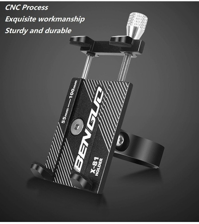 Uchwyt rowerowy X-81 Benguo aluminium uniwersalny do montażu czarny