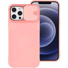 Etui IPHONE 7 / 8 / SE 2020 Silikonowe z Osłoną na Aparat Nexeri Silicone Lens brzoskwiniowe
