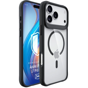 Etui 3mk Satin Armor MagCase na iPhone 17 Pro Max - przezroczysto czarne