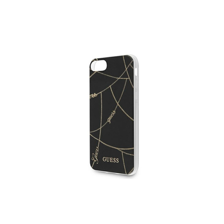 Guess GUHCI8PCUCHBK iPhone 7/8/SE 2020 / SE 2022 czarny/black hardcase Gold Chain Collection