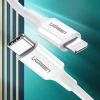 Kabel Ugreen US171 Lightning - USB-C MFi PD 20W 480Mb/s 1m - biały