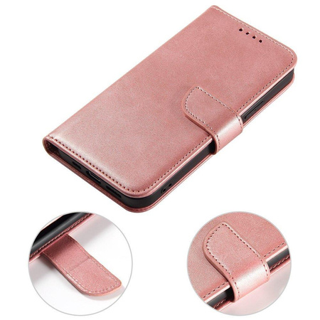 Magnet Case elegancki futerał etui pokrowiec z klapką i funkcją podstawki Samsung Galaxy S20+ S20 Plus różowy