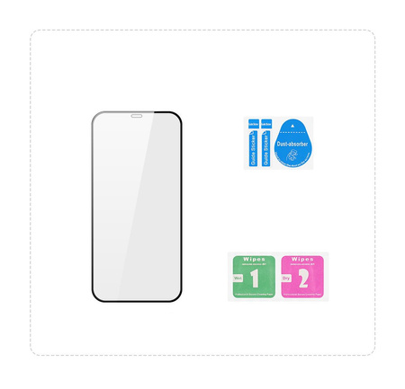 Dux Ducis 10D Tempered Glass wytrzymałe szkło hartowane 9H na cały ekran z ramką iPhone 12 Pro Max czarny (case friendly)