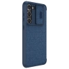 Nillkin Qin Cloth Pro Case etui Samsung Galaxy S23+ pokrowiec z klapką osłona na aparat niebieskie
