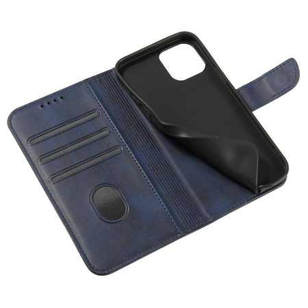 Magnet Case elegancki futerał etui pokrowiec z klapką i funkcją podstawki Xiaomi Redmi 8A niebieski