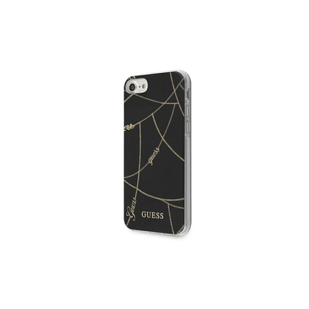 Guess GUHCI8PCUCHBK iPhone 7/8/SE 2020 / SE 2022 czarny/black hardcase Gold Chain Collection