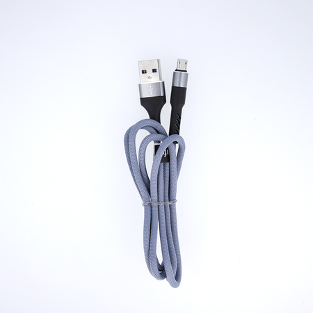 Maxlife kabel MXUC-01 USB - microUSB 1,0 m 2A szary nylonowy