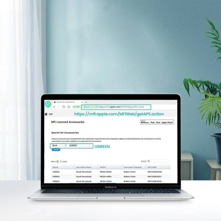 Kabel Ugreen US171 Lightning - USB-C MFi PD 20W 480Mb/s 1m - biały