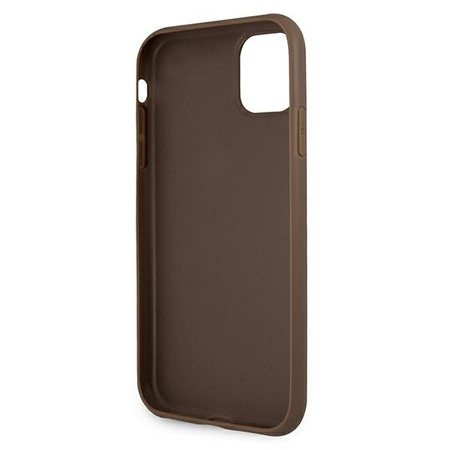 Guess GUHCN614GDBR iPhone 11 6,1\" / Xr brązowy/brown hardcase 4G Stripe