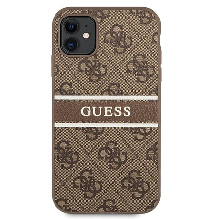 Guess GUHCN614GDBR iPhone 11 6,1\" / Xr brązowy/brown hardcase 4G Stripe